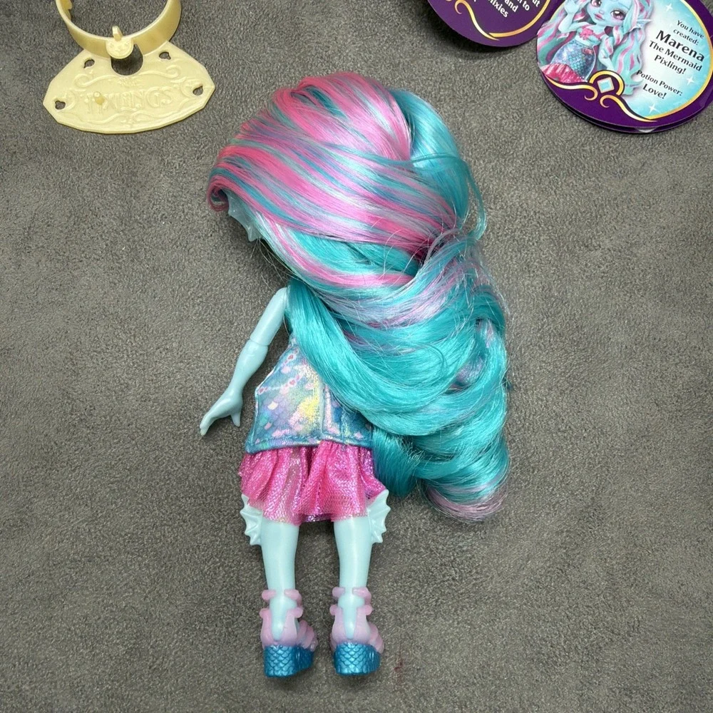 Magic Mixies Pixlings Marina The Mermaid Doll With Stand